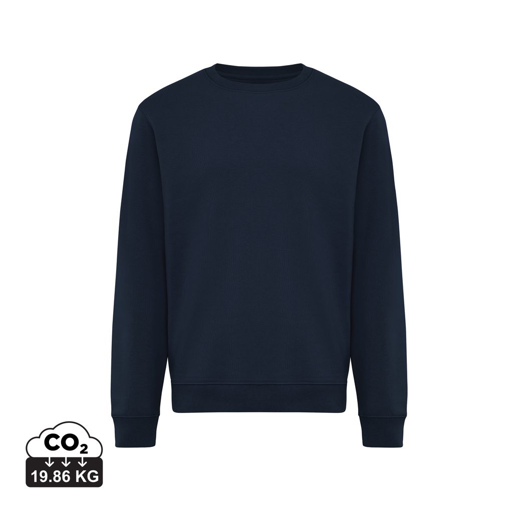 Sweat personnalisable mixte en coton bio et recyclé Torla Bleu marine
